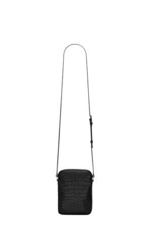 Alternative view of Túi Saint Laurent Sid Pouch Crocodile 'Black' 581700DZE0E1000