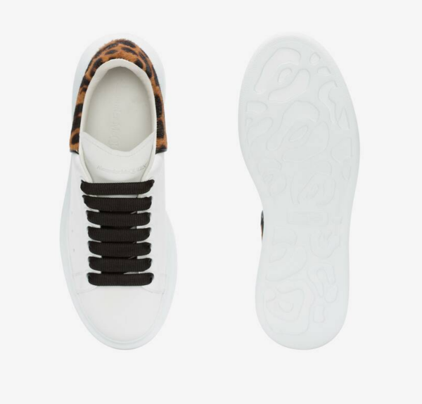 Giày Alexander McQueen Wmns Oversized Sneaker 'White Leopard' 586407-WHWKM-9369 - Ảnh 4