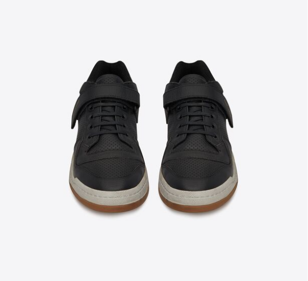 Giày Saint Laurent Sl24 Sneakers In Used Look Leather 'Black' 60254604L101000 - Ảnh 4