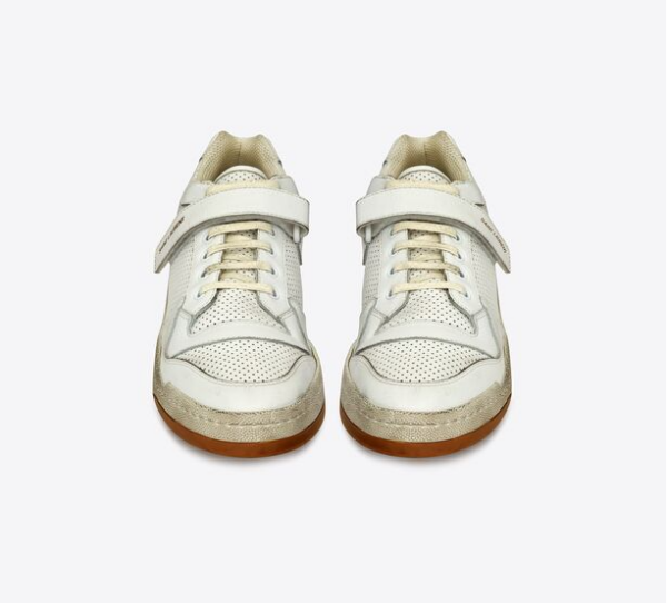 Giày Saint Laurent Sl24 In Used Look Leather 'White' 60254604L109030 - Ảnh 3