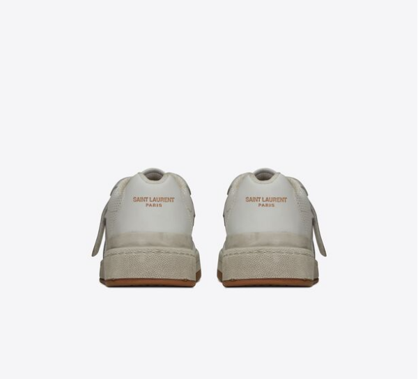 Giày Saint Laurent Sl24 In Used Look Leather 'White' 60254604L109030 - Ảnh 4