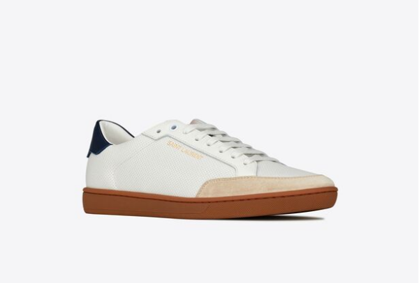 Giày Saint Lauren Court Classic White Red Blue - Ảnh 2