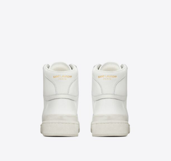 Giay Saint Laurent SL 24 Mid-top 'White' 610618-04LB0-9030