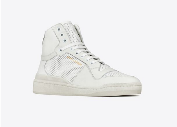 Giày Saint Laurent SL24 Mid Top Sneaker Optic White - Ảnh 2
