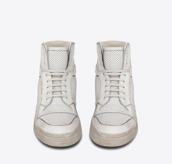 Giay Saint Laurent SL24 Mid-top 'White' 610619-04LB0-9030