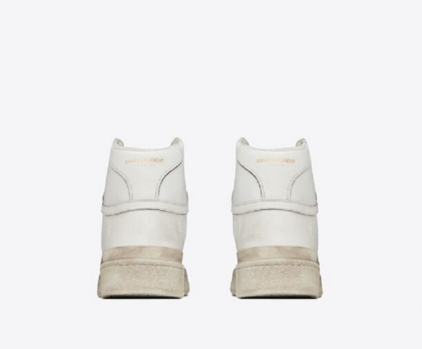 Giay Saint Laurent SL24 Mid-top 'White' 610619-04LB0-9030