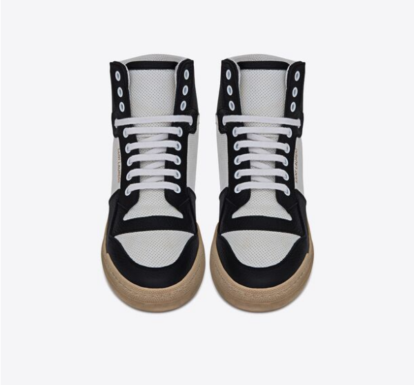 Giày Saint Laurent SL 24 Mid Top 'White Black' 6106192W4509063 - Ảnh 3