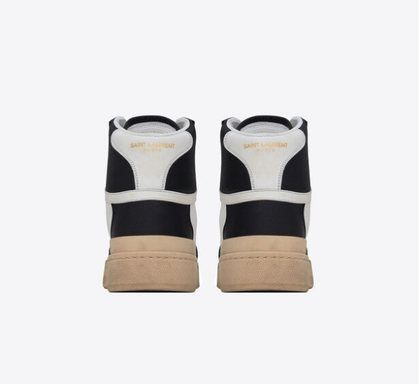 Giày Saint Laurent SL 24 Mid Top 'White Black' 6106192W4509063 - Ảnh 2