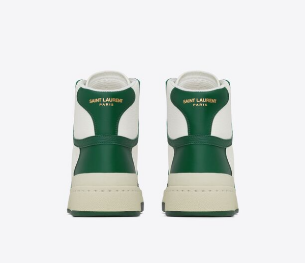 Giay Saint Laurent SL 24 Mid-top 'White Green' 610619AAAS48513