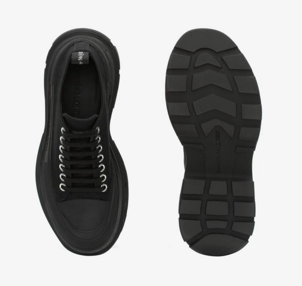 Giày Alexander McQueen Wmns Tread Slick Lace Up 'Triple Black' 611705-W4L32-1000 - Ảnh 5