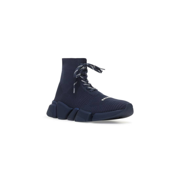 Giày Balenciaga Speed 2.0 Trainers Lace-Up 'Dark Blue' 617258W2DB14909 - Ảnh 4