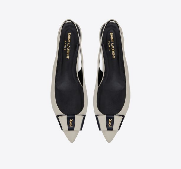 Giay Saint Laurent Anais Slingback 'Pearl' 649621AAAOF1912