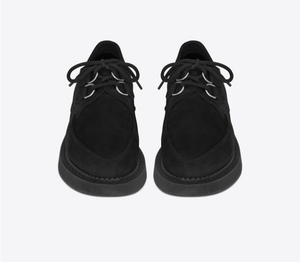 Giày Saint Laurent Teddy Derbies In Suede 'Black' - Ảnh 3