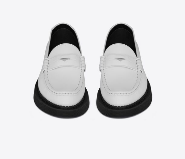 Giày Saint Laurent Teddy Penny Loafer 'White' 66874826Y009030 - Ảnh 3
