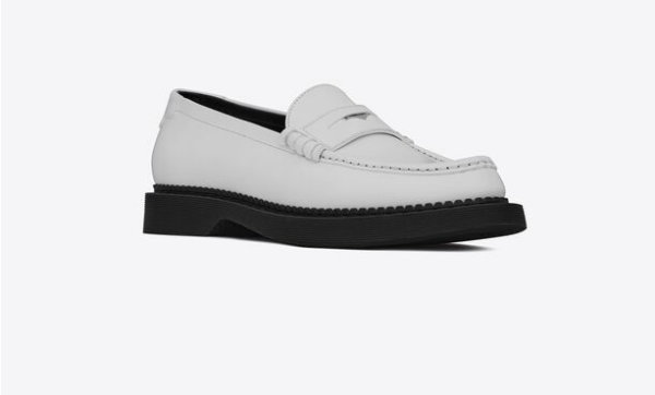Giày Saint Laurent Teddy Penny Loafer 'White' 66874826Y009030 - Ảnh 2