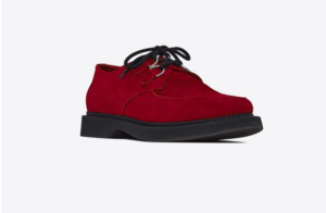 Alternative view of Giày Saint Laurent Teddy Derbies In Suede 'Red'