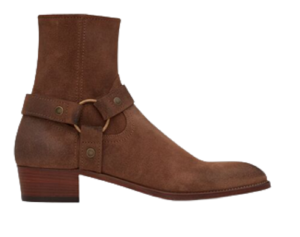 Giày Saint Laurent Wyatt Harness Boots Brown 66928425T002749