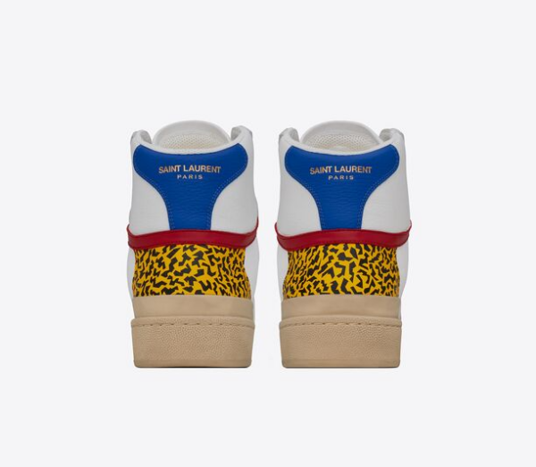 Giày Saint Laurent SL24 Mid Top Sneaker Off White 669430-12N40-4062 - Ảnh 3