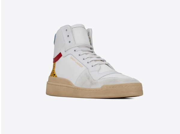 Giày Saint Laurent SL24 Mid Top Sneaker Off White 669430-12N40-4062 - Ảnh 2
