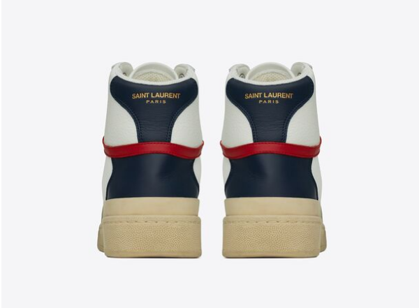 Giày Saint Laurent SL24 Mid Top Sneaker Brown White 669430-12N60-9098 - Ảnh 3