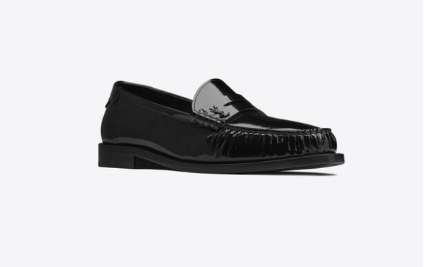 Giày Saint Laurent Le Loafer Monogram Penny Slippers 'Black' - Ảnh 2