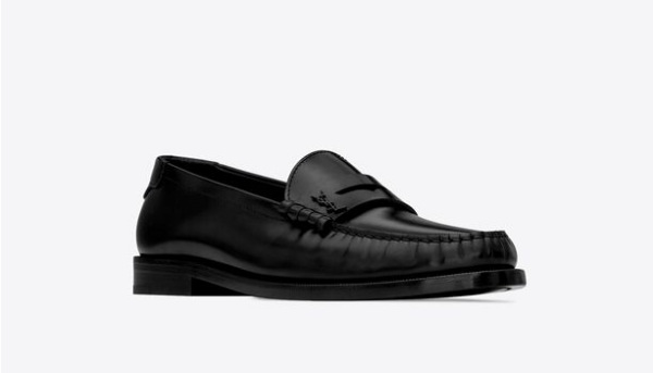 Giày Saint Laurent Le Loafer Monogram Penny Slippers 'Black' 6702311VUVV1000 - Ảnh 2