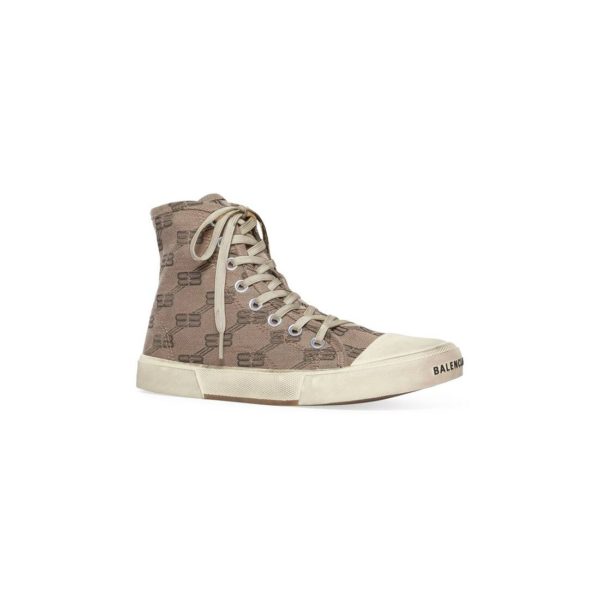 Giày Balenciaga Paris High Top Trainers BB Monogram 'Brown' 688752W3RQ12298 - Ảnh 2