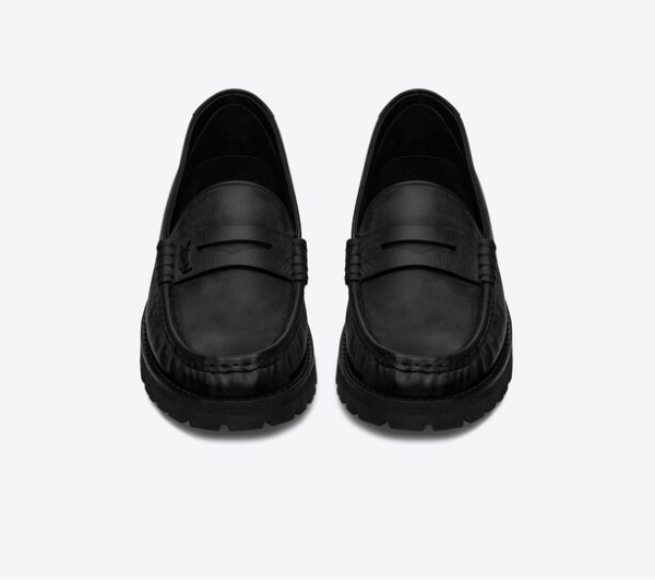 Giày Saint Laurent Le Loafer Monogram Penny Slippers 'Black' - Ảnh 4