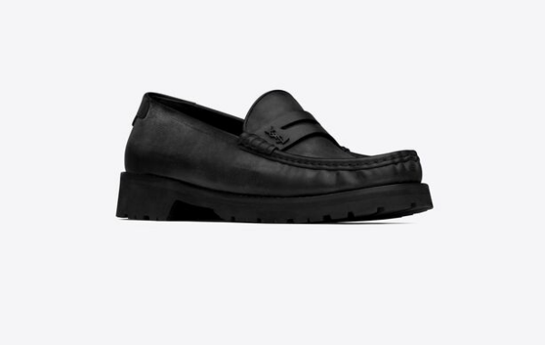 Giày Saint Laurent Le Loafer Monogram Penny Slippers 'Black' - Ảnh 2