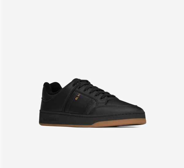 Giày Saint Laurent SL 61 Low Top In Grained Leather 'Black' - Ảnh 2