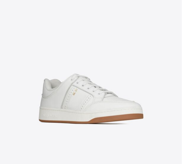 Giày Saint Laurent SL 61 Low Top In Grained Leather 'White' - Ảnh 4