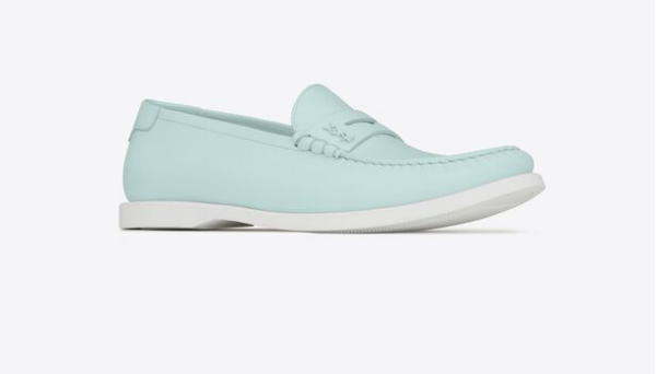 Giày Saint Laurent Le Loafer Monogram Penny Slippers 'Blue' - Ảnh 3