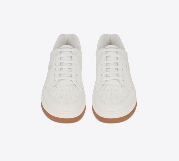 Giày Saint Laurent SL 61 Low Top In Grained Leather 'White' - Ảnh 3