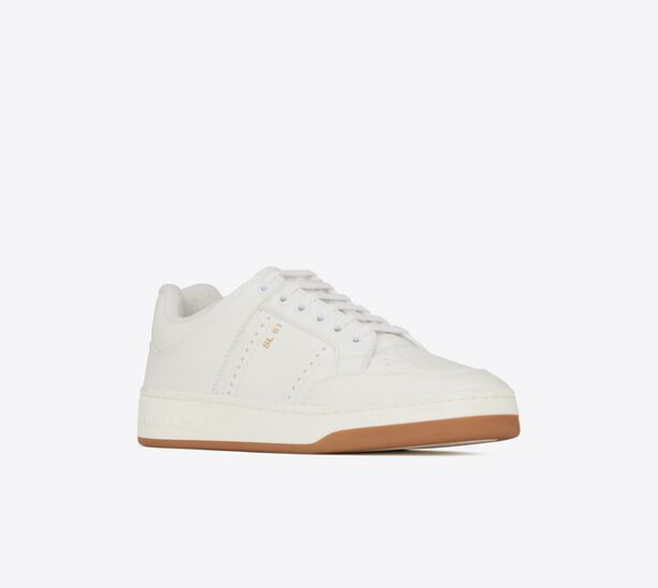 Giày Saint Laurent SL 61 Low Top In Grained Leather 'White' - Ảnh 4