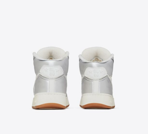 Giay Saint Laurent SL 80 Mid-top 'Silver' 711250AAAWS1047