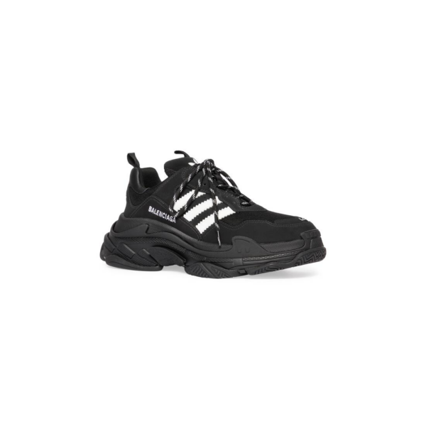 Giày Balenciaga x Adidas Triple S 'Black White' 712764-W2ZB2-1090 - Ảnh 2