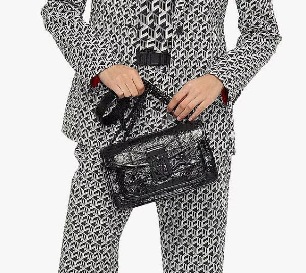 Túi MCM Mena Quilted Shoulder Bag in Crushed Leather MWSCSLM03BK001 - Ảnh 5