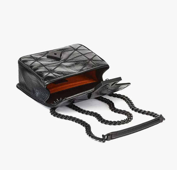 Túi MCM Mena Quilted Shoulder Bag in Crushed Leather MWSCSLM04BK001 - Ảnh 3