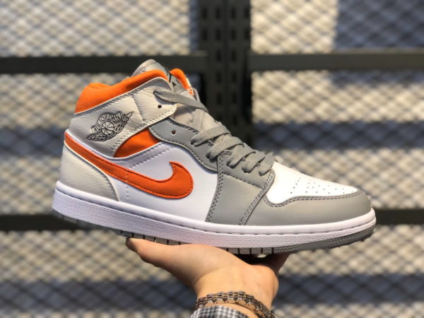 Giày Nike Air Jordan 1 Mid 'Starfish Pure Platinum' CW7591-100 - Ảnh 6