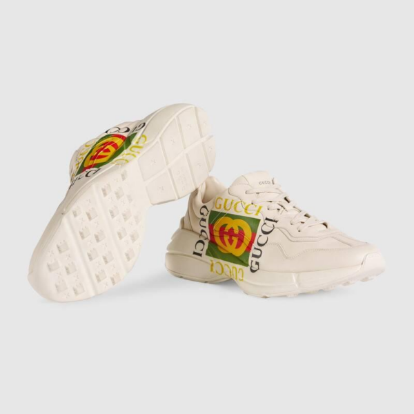 Giày Gucci Rhyton Leather Sneaker Vintage Logo 500878-DRW00-9522 - Ảnh 9