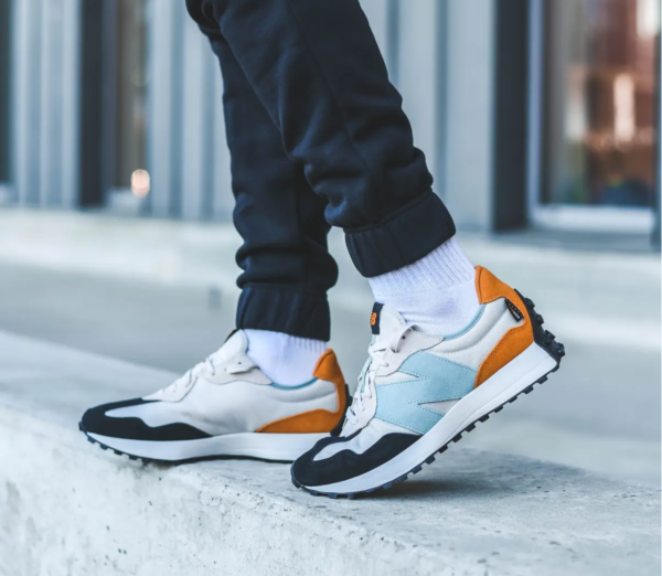 Giày New Balance 327 'Moonbeam Madras Orange' MS327WN1 - Ảnh 2