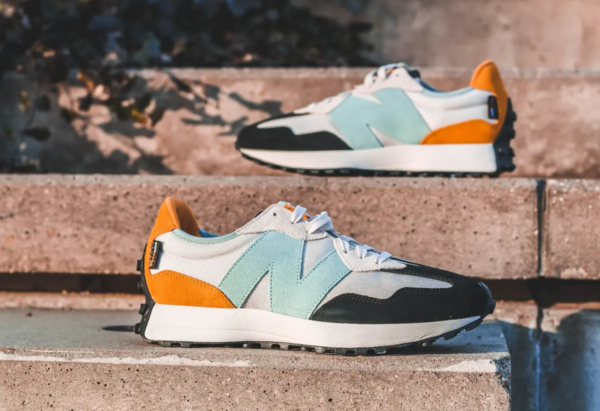 Giày New Balance 327 'Moonbeam Madras Orange' MS327WN1 - Ảnh 7