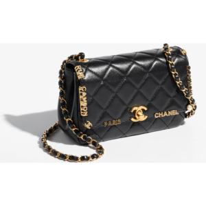 Tui Chanel Mini Flap Bag 'Gold Black' AS3731-B10111-94305