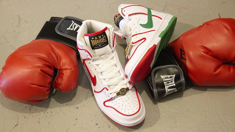 Giày Nike SB Paul Rodriguez x Dunk High 'Premium SB Boxing' CT6680-100 - Ảnh 8