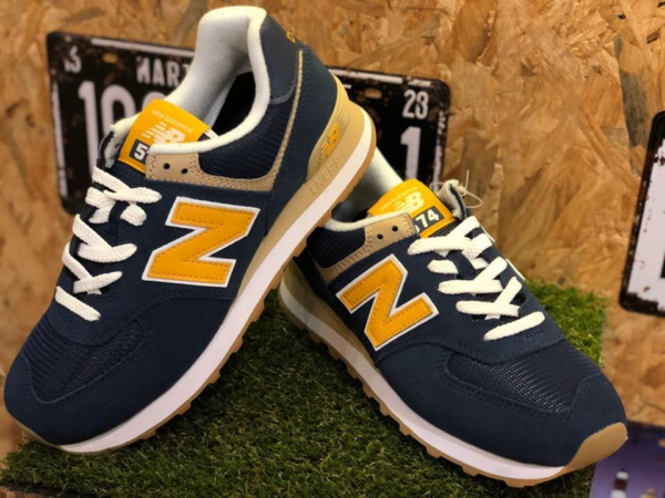 Giày New Balance 574 'Navy Yellow' ML574SPF - Ảnh 5