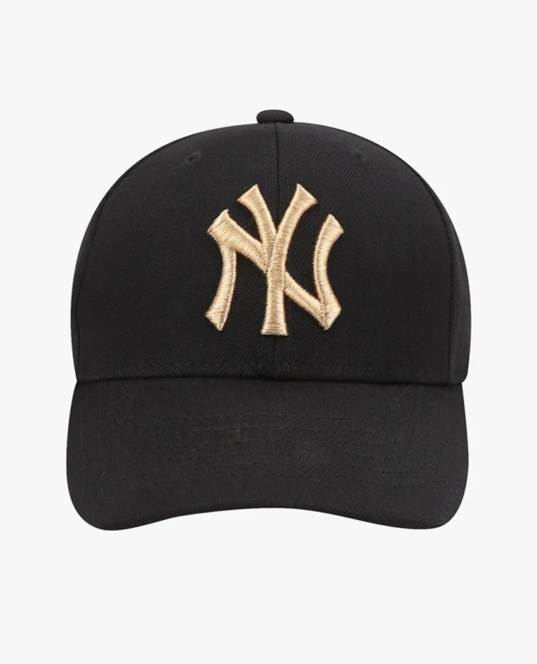 Mũ MLB Metal Logo Structured New York Yankees ‘Black Gold’ 32CPIG111-50L - Ảnh 3