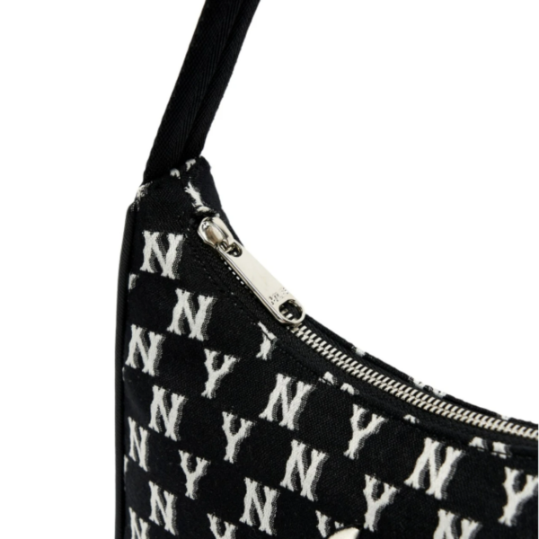 Túi MLB Monogram Jacquard Hobo Bag NY Yankees 3ABQS011N-50BKS - Ảnh 5