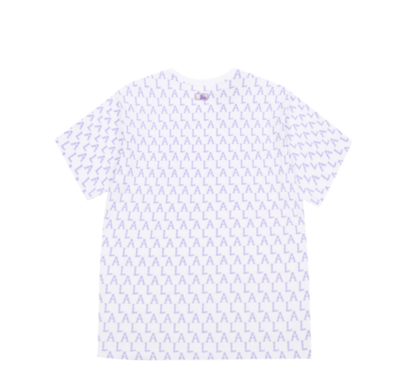 Áo MLB Monogram All Over Over Fit Short Sleeve Purple 31TSM1131-07V - Ảnh 2