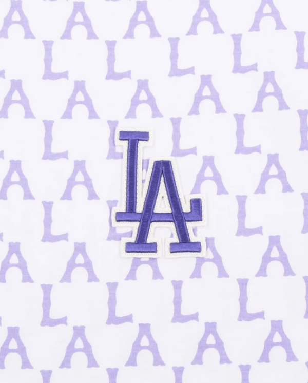 Áo MLB Monogram All Over Over Fit Short Sleeve Purple 31TSM1131-07V - Ảnh 4