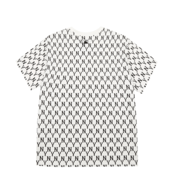 Áo MLB Monogram All Over Over Fit Short Sleeve White 31TSM1131-50B - Ảnh 2